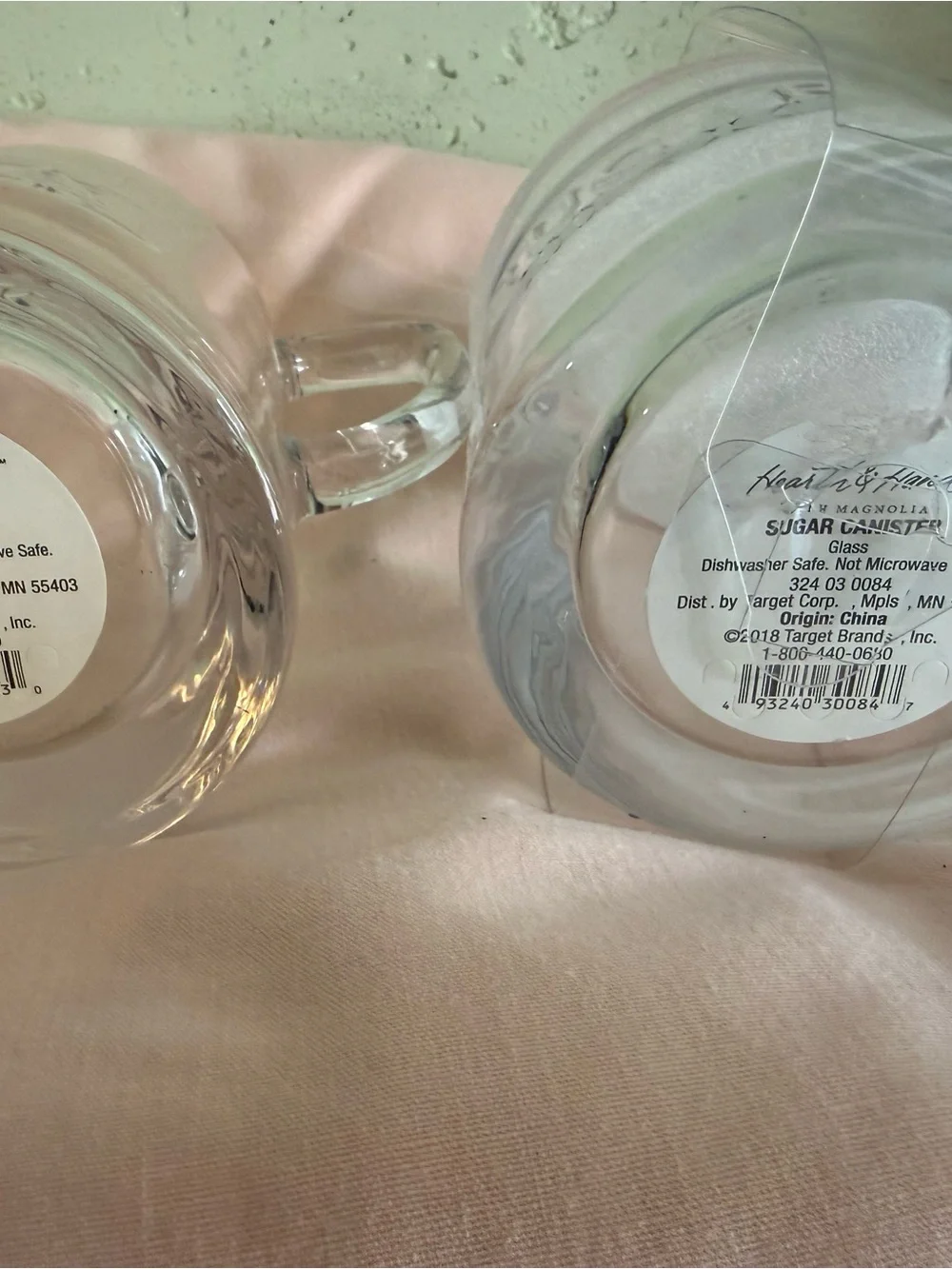 Hearth & Hand Clear Glass Milk Pitcher and Sugar Jar Set